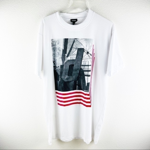 Men’s Diesel T-lucas AA White T-shirt Size Small! - Picture 3 of 8
